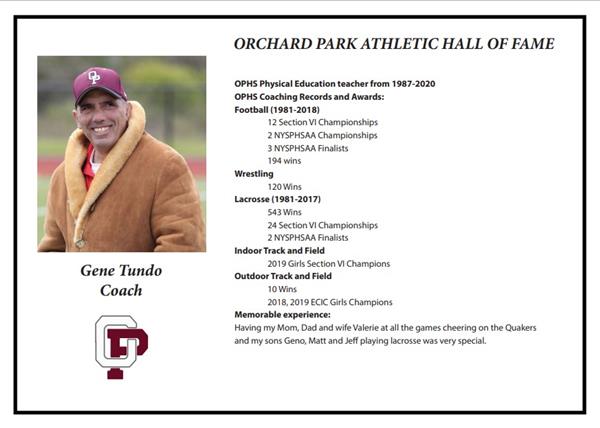 Gene Tundo, inducted 2022